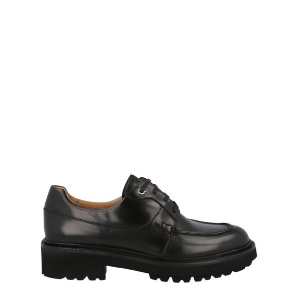 Ferragamo Gorin Lace-Up Derby Shoes Black Mens